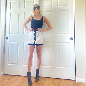 Aritzia Black and White Mini Skirt